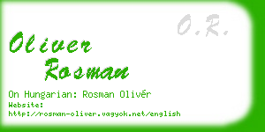 oliver rosman business card